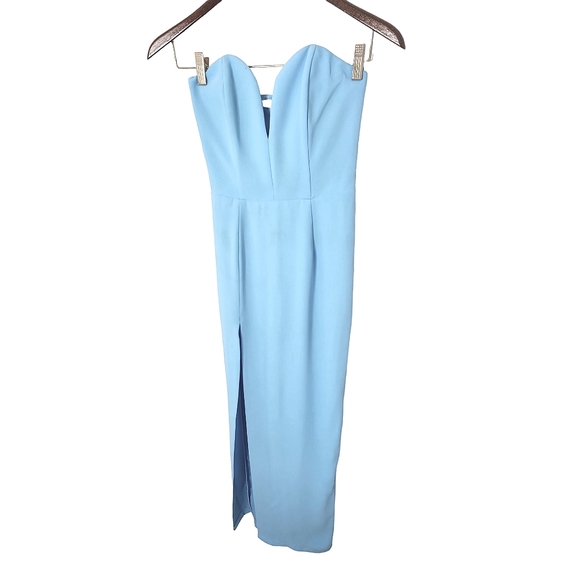 Amanda Uprichard dress formal strapless baby blue size 6 - Picture 6 of 10